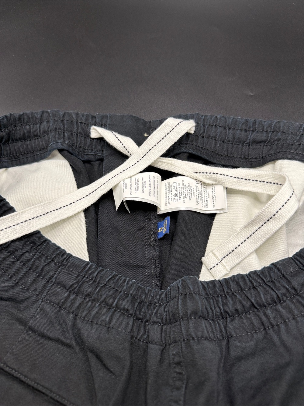 Men’s Polo Ralph Lauren Black Elastic Waist Polo Shorts with Zip Fly SZ XL - Picture 8 of 9